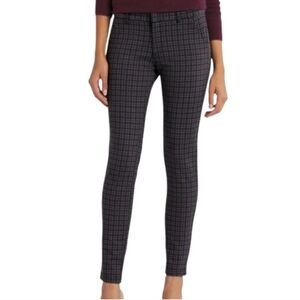 KUT From The Kloth Sz 16S Skinny Mid Rise Stretch Black Plaid Pants Academia